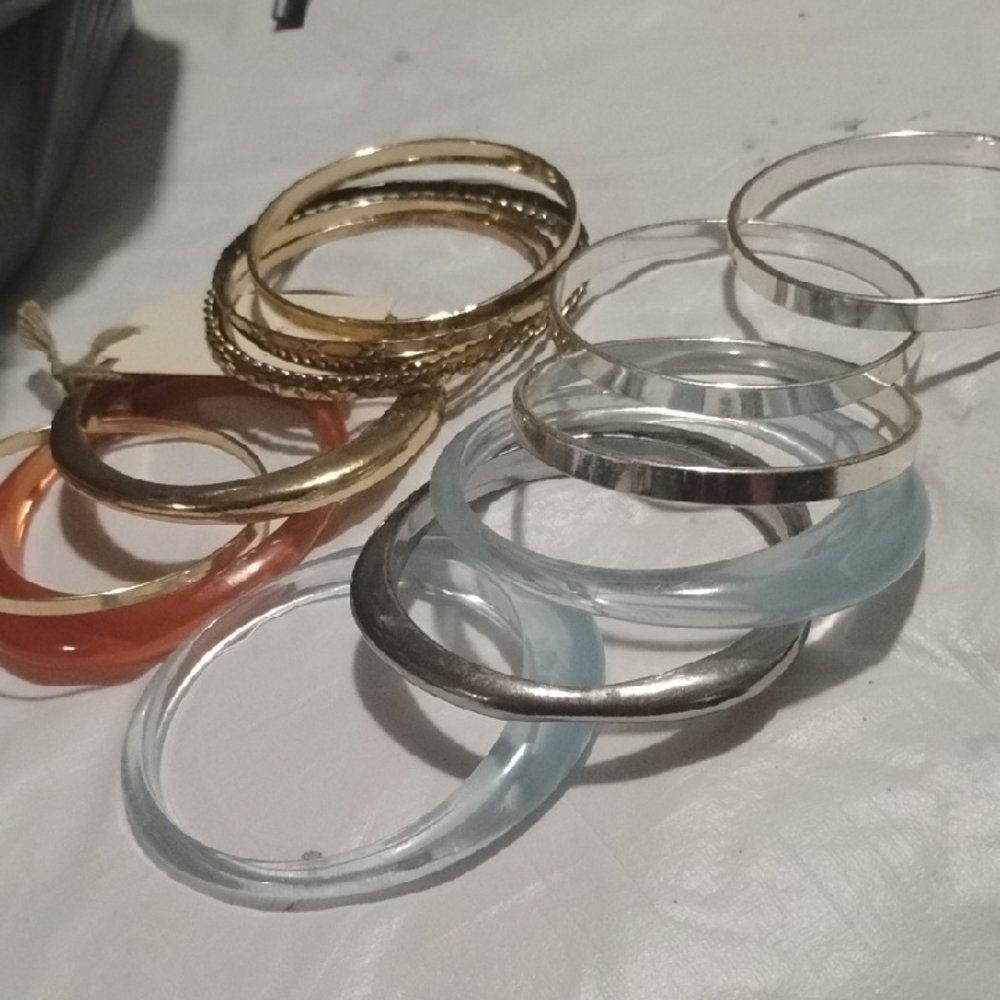A New Day Gold and Silver Minimalist Bracelets